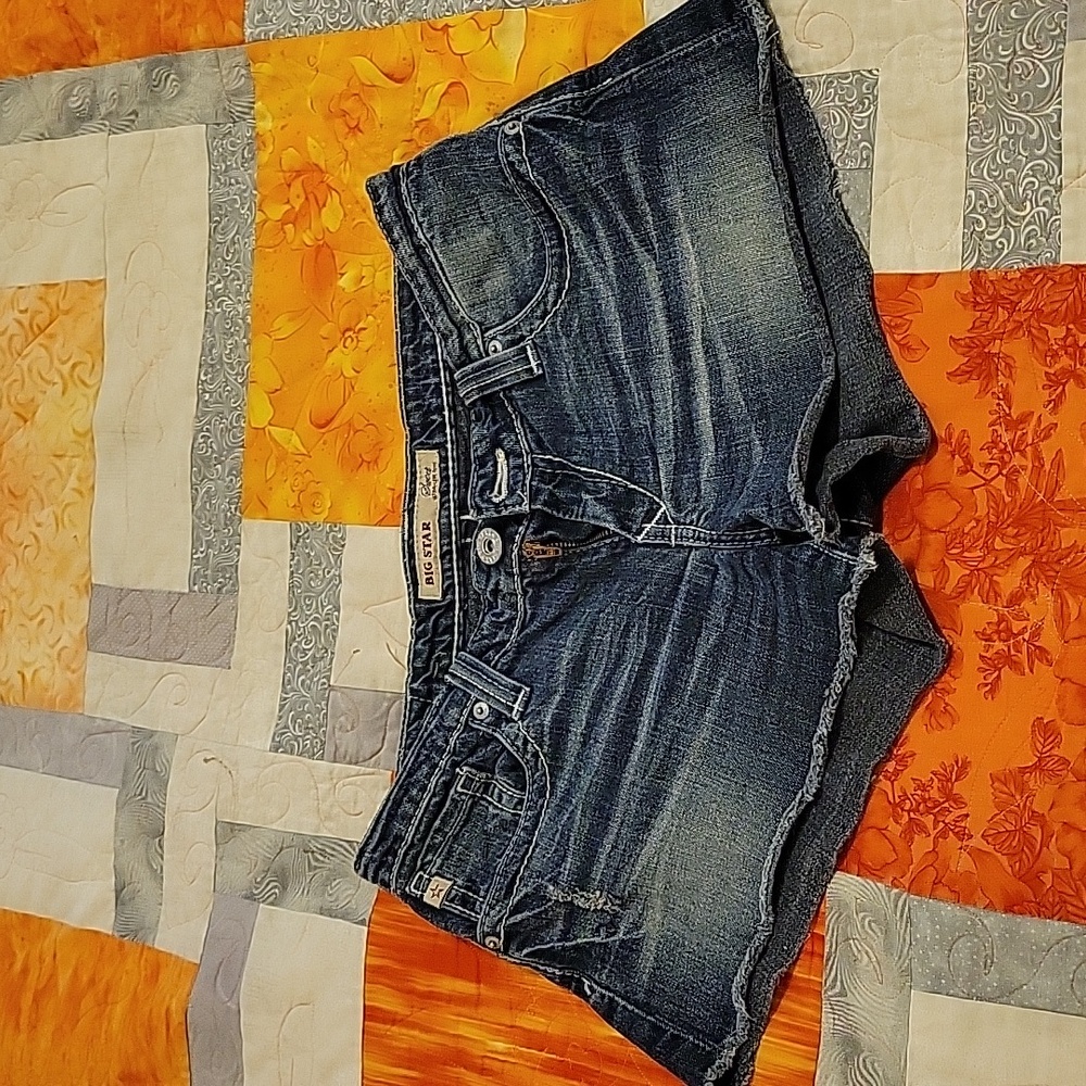 Big Star - Sweet Ultra-Low Rise - Jean Shorts - Size 30 - *Broken Zipper*